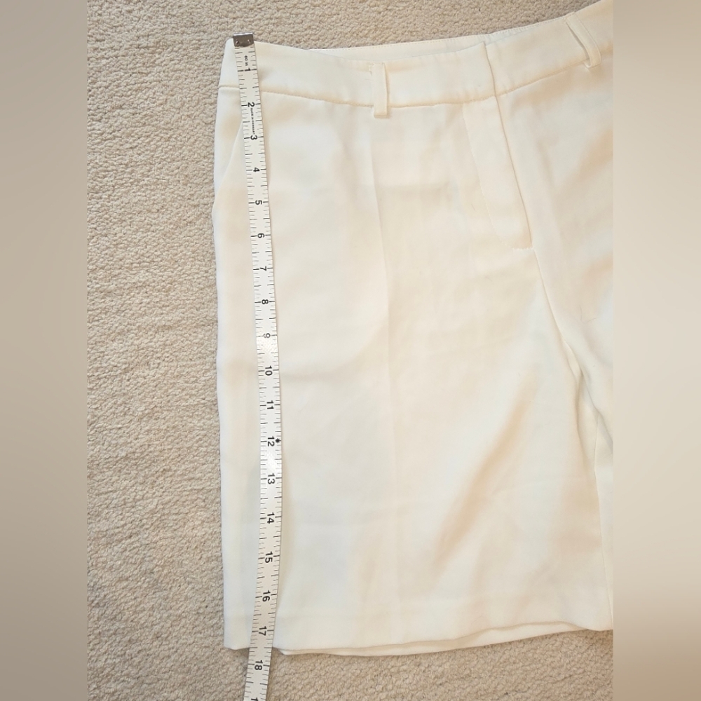 Amanda Uprichard White Dress Shorts Golf Caddy Cut Sz Large - Picture 7 of 12
